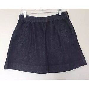 J. CREW Factory Sz 6 Dark Wash Indigo Denim Mini Skirt